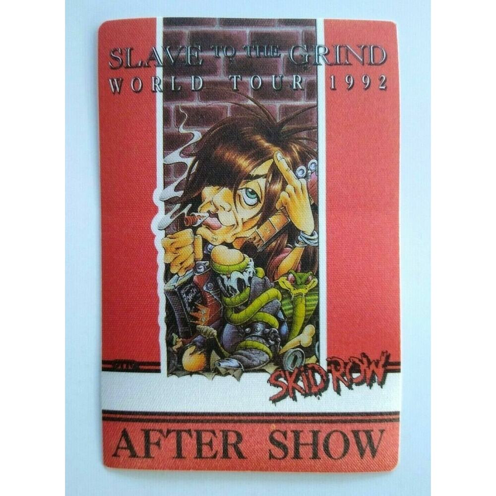 Skid Row Backstage Pass Original 1992 Slave To The Grind Hard Rock After Show